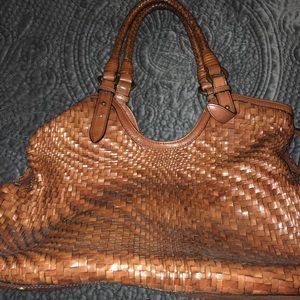Cole Haan Genevieve woven leather bag